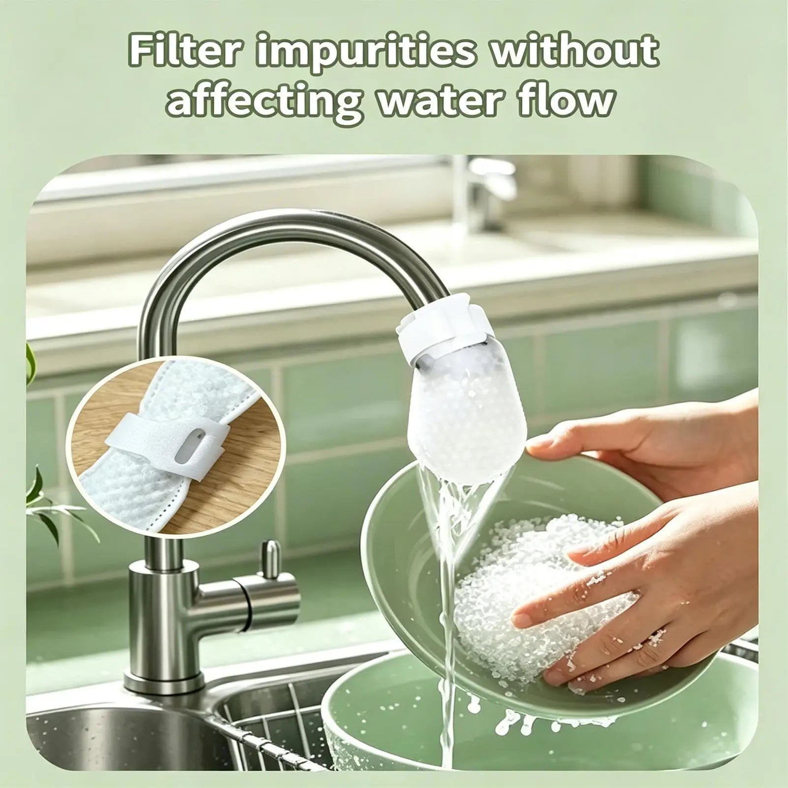 Faucet Filter Cotton Bag Splash Proof Universal Tap Water Purifier