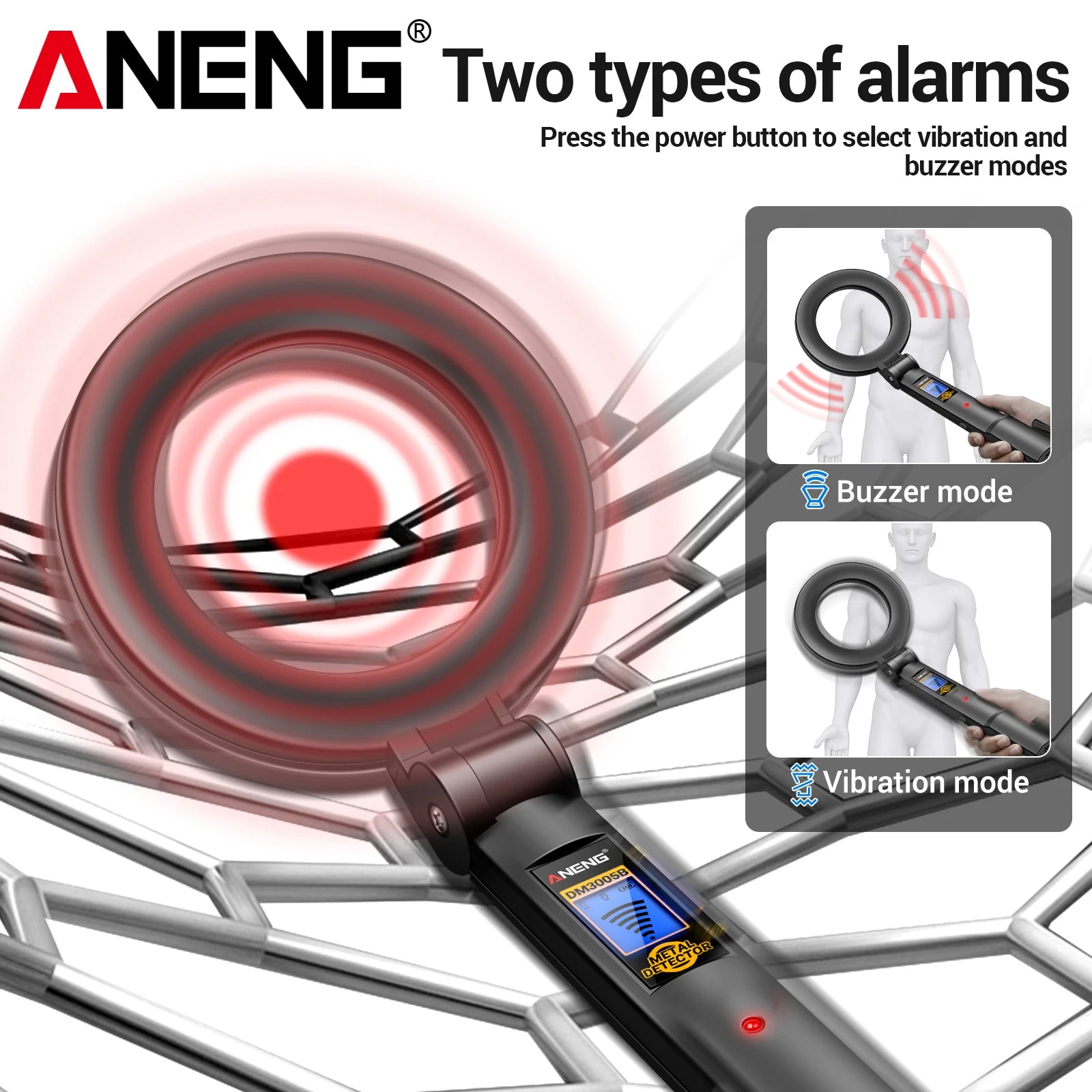 ANENG DM3005B 3-in-1 Handheld Blue Backlight Sound Vibration Dual