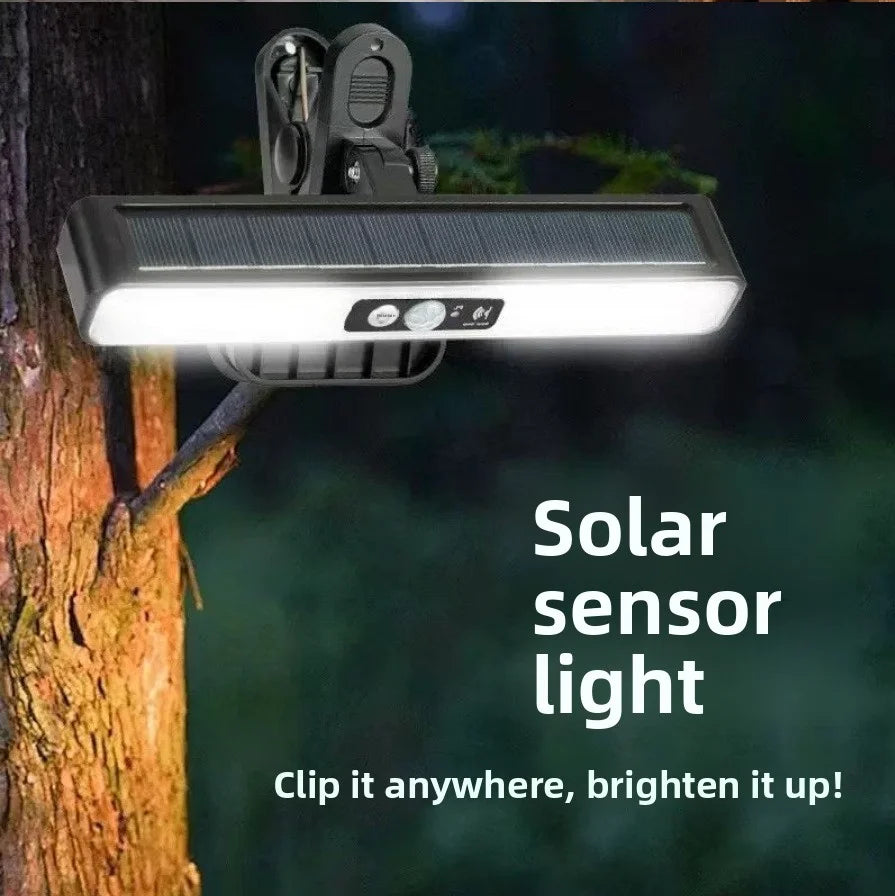 Solar Panel Clip Lamp Waterproof Outdoor Lighting Courtyard Garden