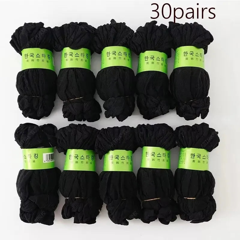 Women's Ultrathin Transparent Nylon Ankle Socks | 10–50 Pairs