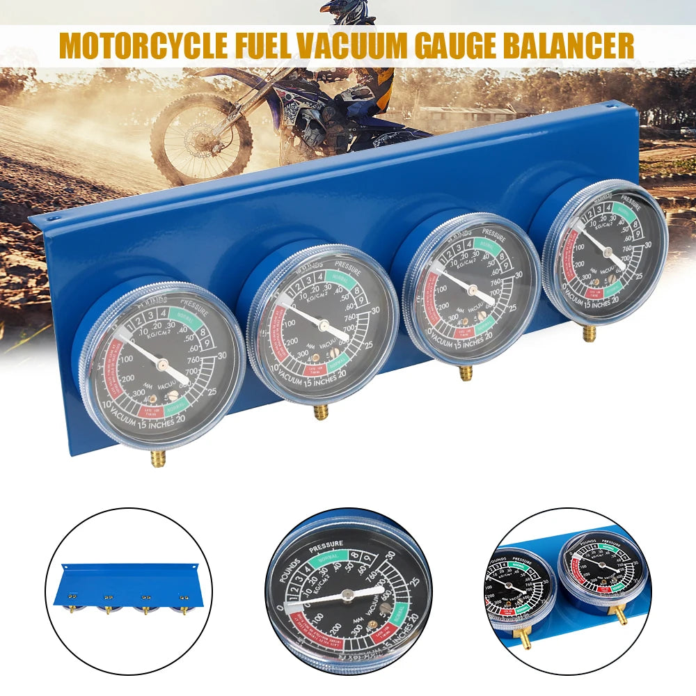 Motorcycle Fuel Carburetor Synchronizer Vacuum Balancer Gauge Hose 4