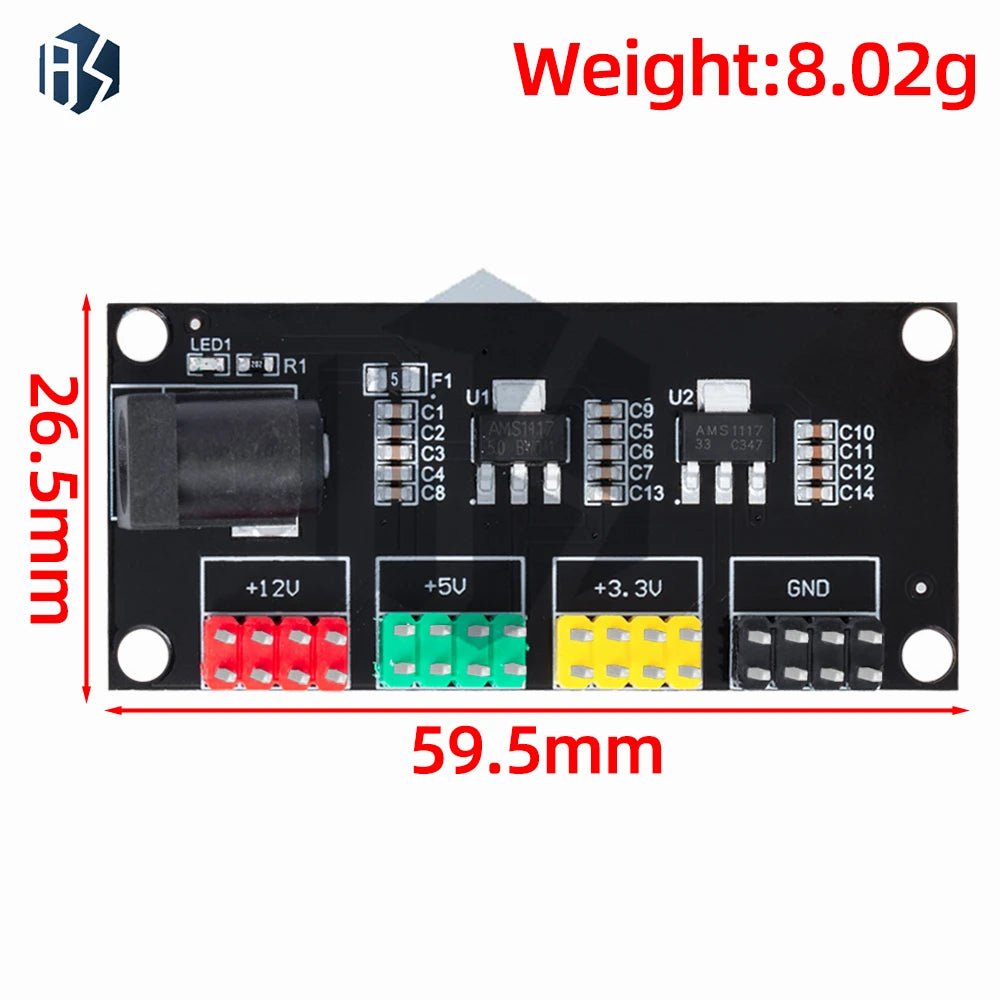Power module 3.3v 5v 12v multi-channel output voltage conversion module DC-DC12V to 3.3v 5v 12v Zpaxo