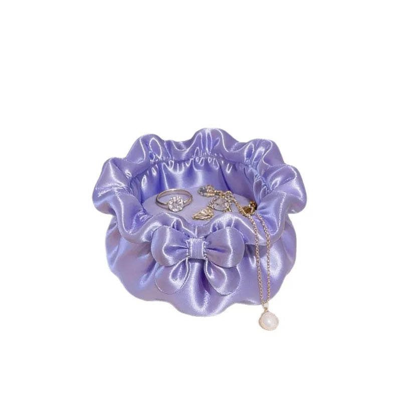 Petal-Shaped Bowknot Jewelry Organizer Box & Storage Bowl Jewelry Organizer Bowl Zpaxo