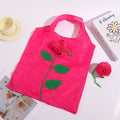 Rose Flower Foldable Shopping Bag Portable Large Capacity Folding