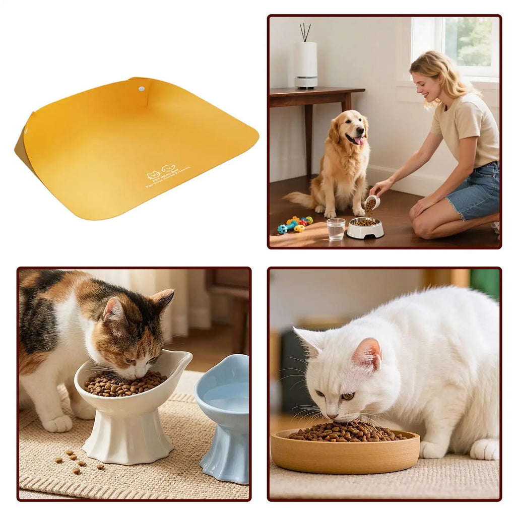 Cat Feeding Mat Large Waterproof Non-slip Water Bowl Pet Mats Dogs