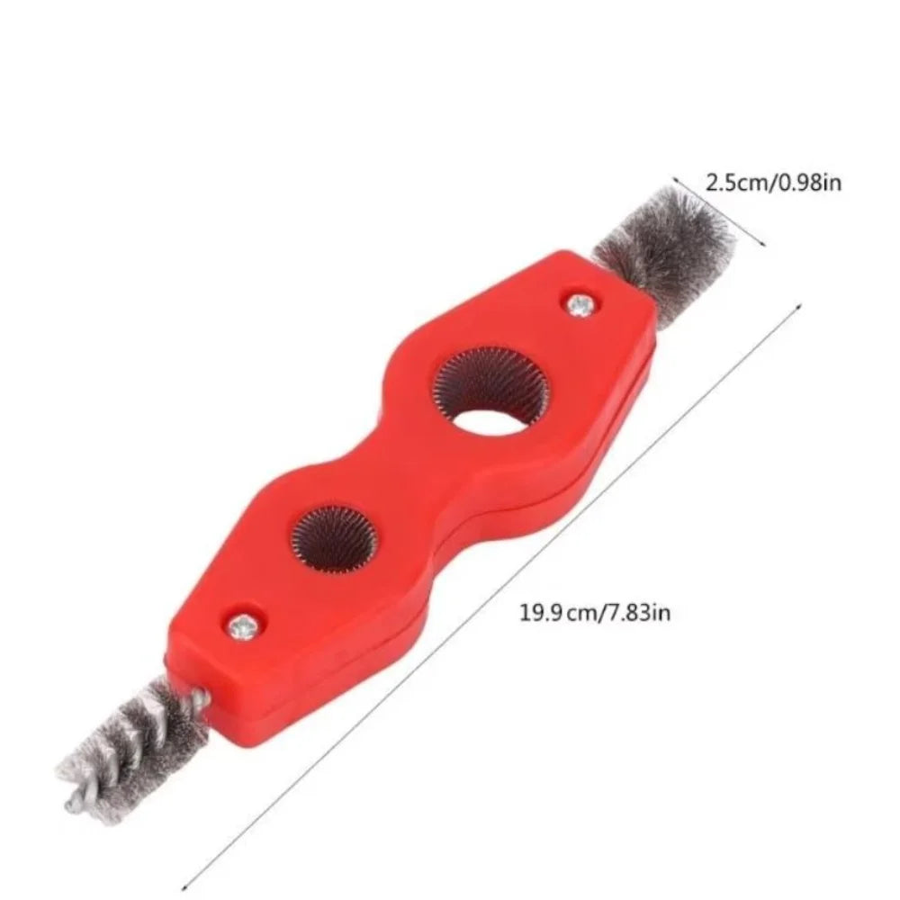 Double-headed 4 in 1 Copper Pipe Brush Reamer Cleaner Copper Tube Polishing Tool Inside Outside Chamfering Wire Brush Zpaxo