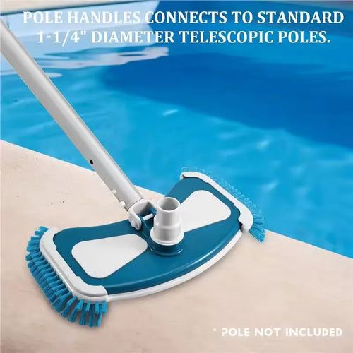 Vacuum Head with Side Brushes，Portable & Durable Plastic Design，Pool Maintenance Zpaxo