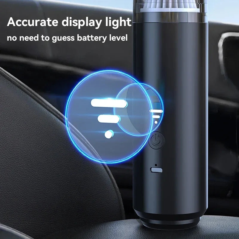 Portable Car Vacuum Cleaner Powerful Suction Cordless Electric Smart Zpaxo