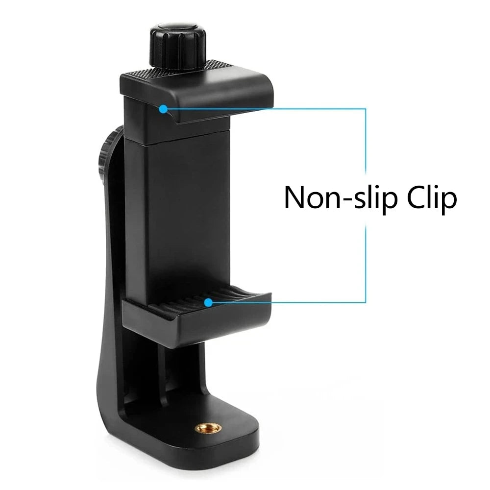 Tripod Mount Universal 360 Degree Mobile Phone Clip for 1/4" Screw Holes Cellphone Holder Desk Tripod Adapter For iPhone/Samsung Zpaxo