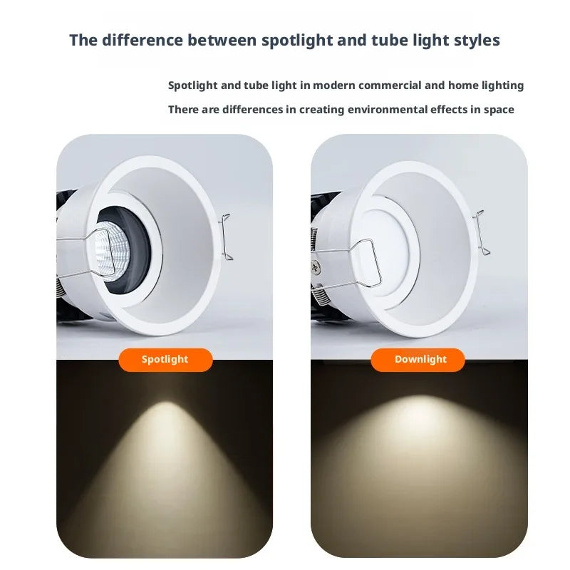 SHINEKNOT COB LED Downlight – Full Spectrum Anti-Glare Ceiling LED Ceiling Downlight Zpaxo
