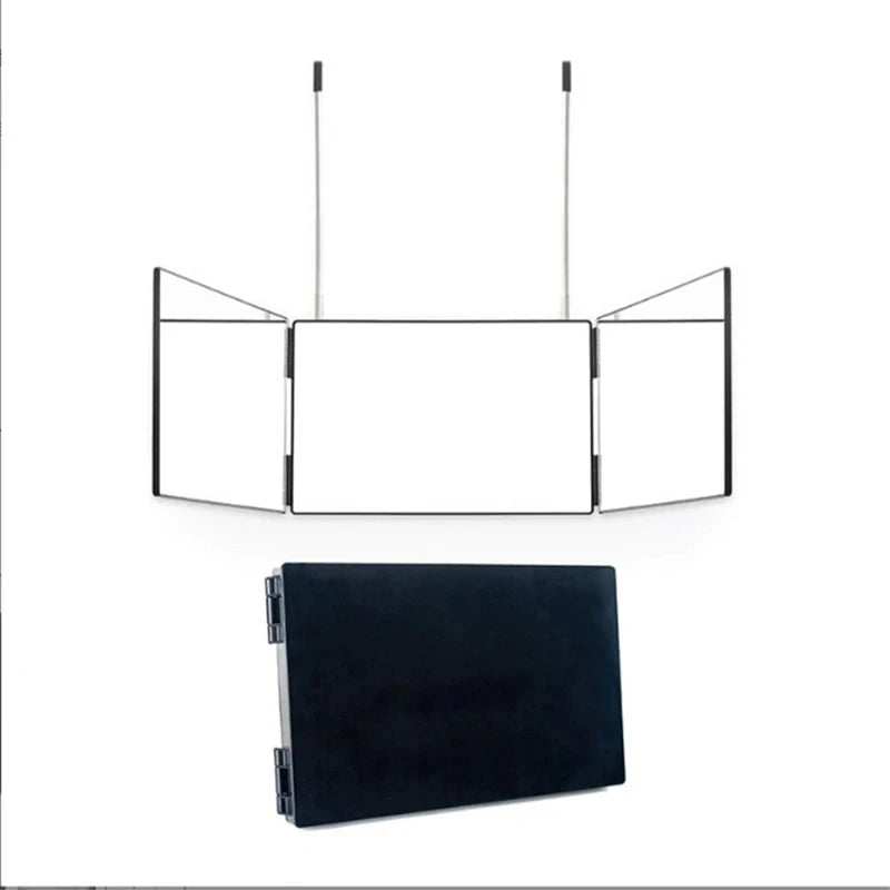 Folding Cosmetic Mirror Retractable Adjustable Hanging Triple HD