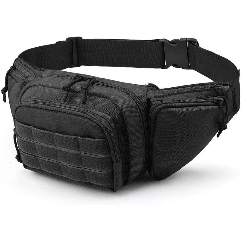 Outdoor multifunctional waist bag large capacity small outdoor lightweight running sports crossbody bag tactical waist bag Zpaxo Black waist bag
