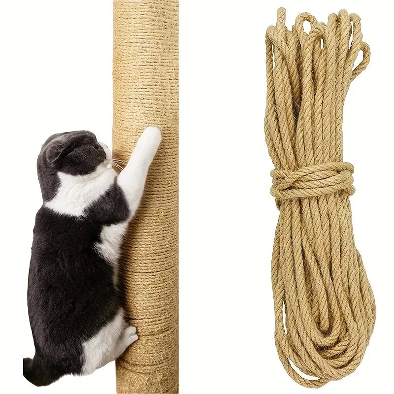 20 50 100M Natural Sisal Rope Cat Scratcher Tree Scratching DIY Toy