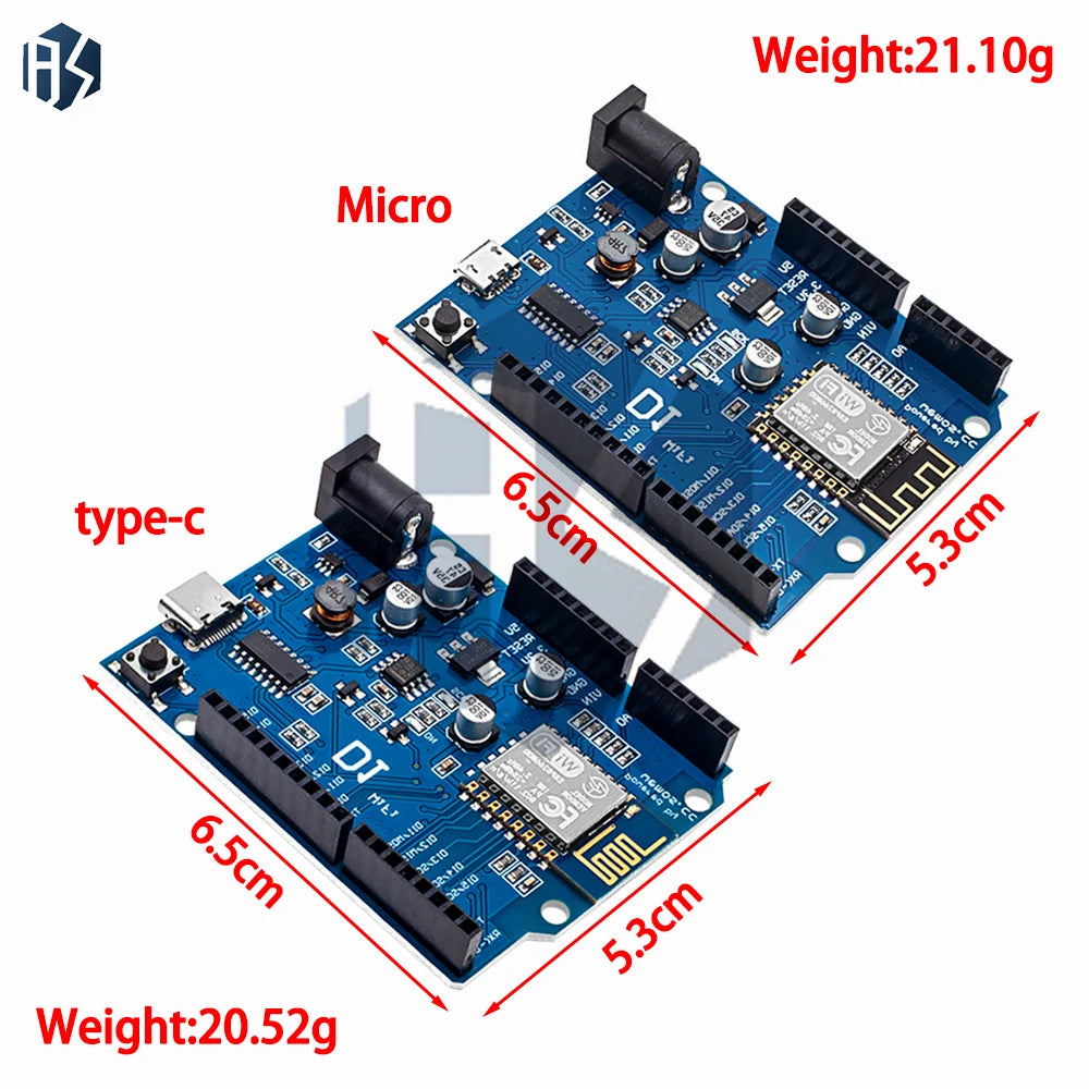 ESP8266 ESP-12E WiFi Module CH340 Dev Board for D1 Mini & for Arduino Uno Zpaxo