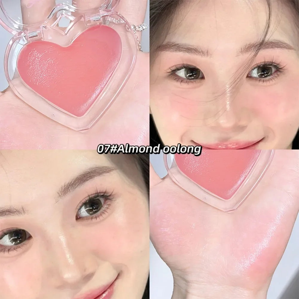 Peach Pink Sparkling High Gloss Powder Highlighter Palette Face Contour Brighten Expansive Jelly Blush Paste Illuminate Makeup Zpaxo 07