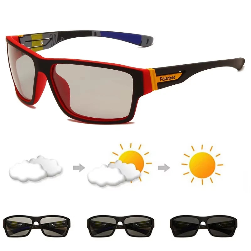 Photochromic Polarized Sports Sunglasses Men and Women Cycling Climbing Goggles Driving Sun Glasses UV400 Change Color Eyewear Zpaxo M5