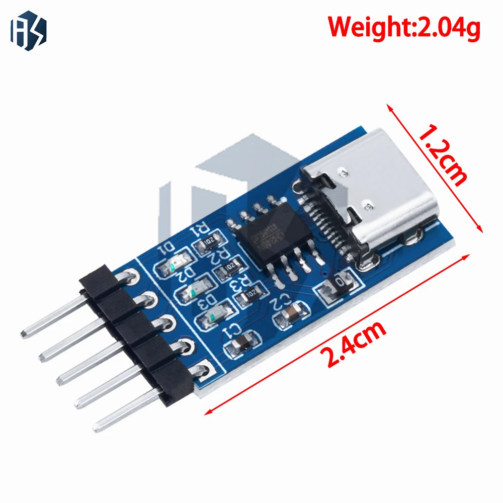 CH340N Type-c TTL Converter Module 5V 3 3V DC Serial Adapter Ideal Zpaxo