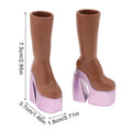 ▶Mini Doll Simulation High Heel Boots Doll Dress UP Accessories Dolls House Clothes Decoration For Girls Pretend Play Toys Zpaxo 1Pair
