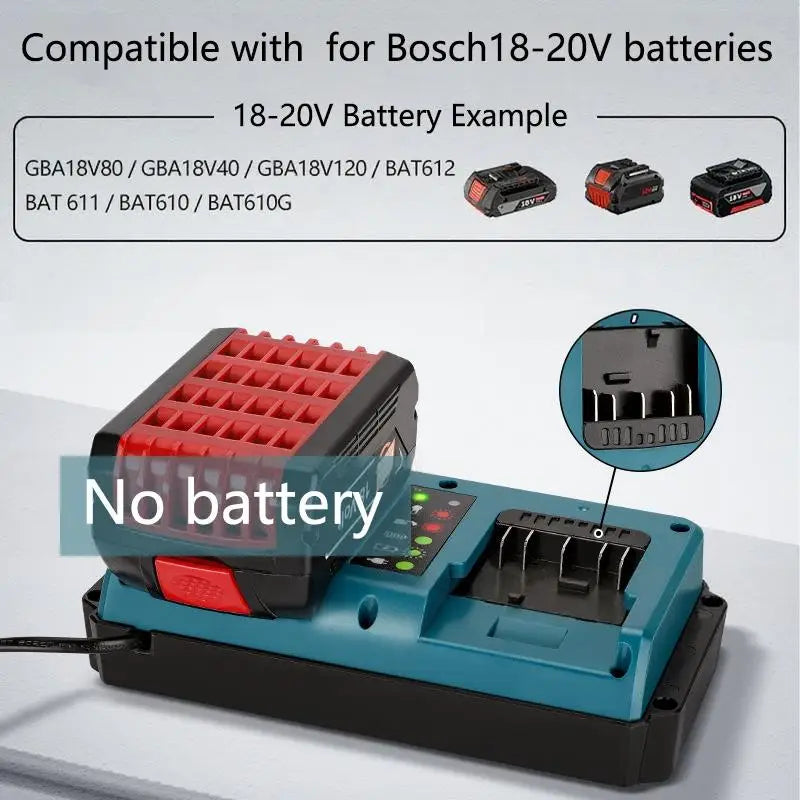 2-Port 14.4V–18V Li-Ion Battery Charger Station | BAT609