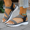 Trend Woman Sandals 2026 New Fashion Wedge Shoes for Women Lightweight Designer Shoes Party Soft Outdoor Female Sandals Footwear Zpaxo black 41