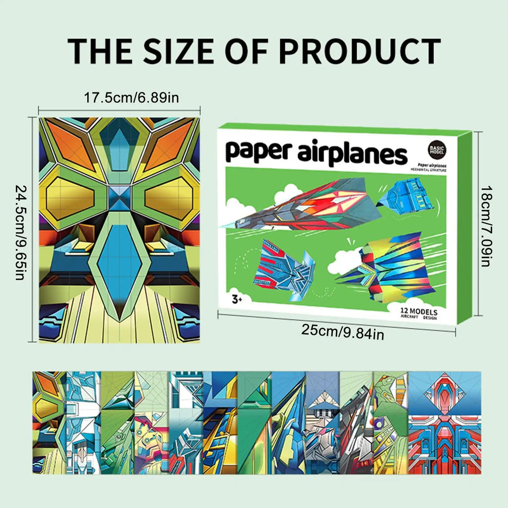 Paper Airplane Book Colorful Toys Instructions Creative Plane
