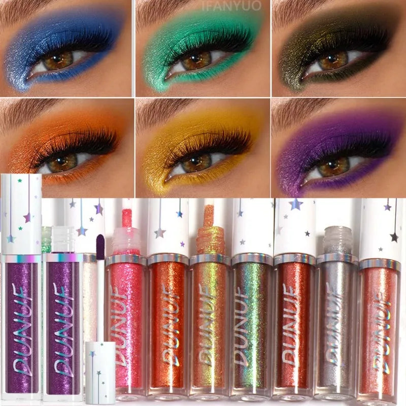 24 Colors Pearlescent Liquid Eyeshadow Glitter Highlighter Chameleon