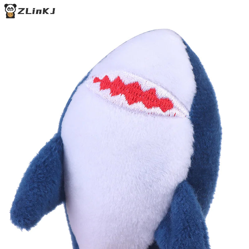 Cute Cartoon Stuffed Plush Shark Pendant Key Chain Ring Doll Toys Zpaxo