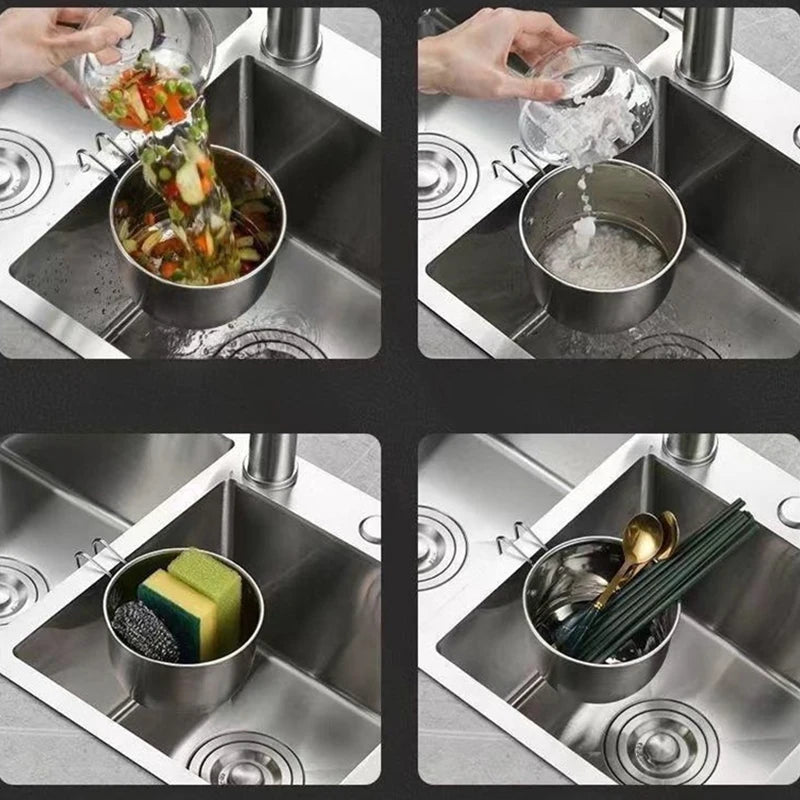 Professional Food Catcher Sink Stainless Steel Strainer Basket Zpaxo