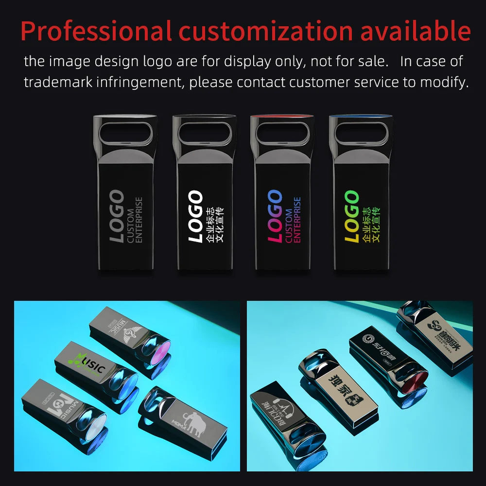 Zsuit 10Pcs/lot USB Flash Drives 64GB Mini Metal Real Capacity 128GB Memory Stick Pen Drive 32GB custom Logo Storage U Disk Zpaxo
