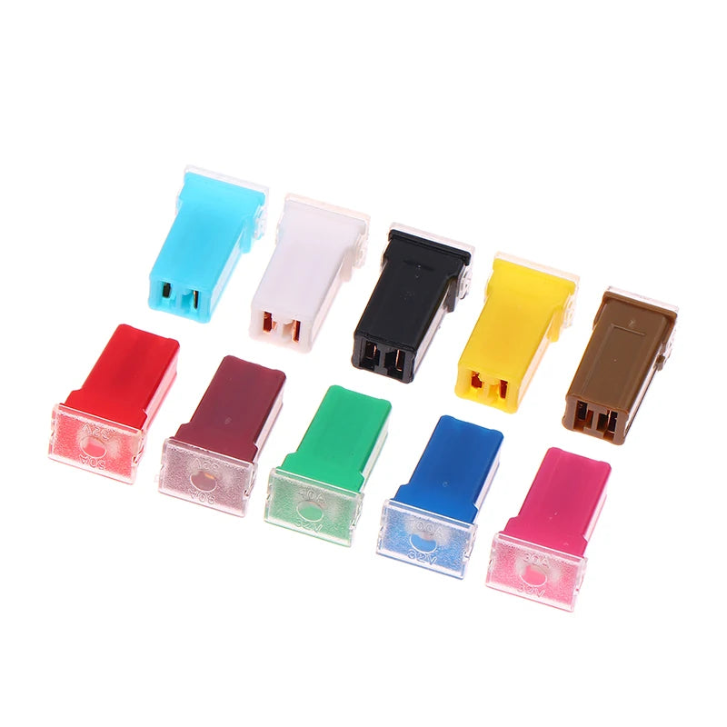5pc Mini Square Automotive Fuse Set 20A–60A + Storage Box