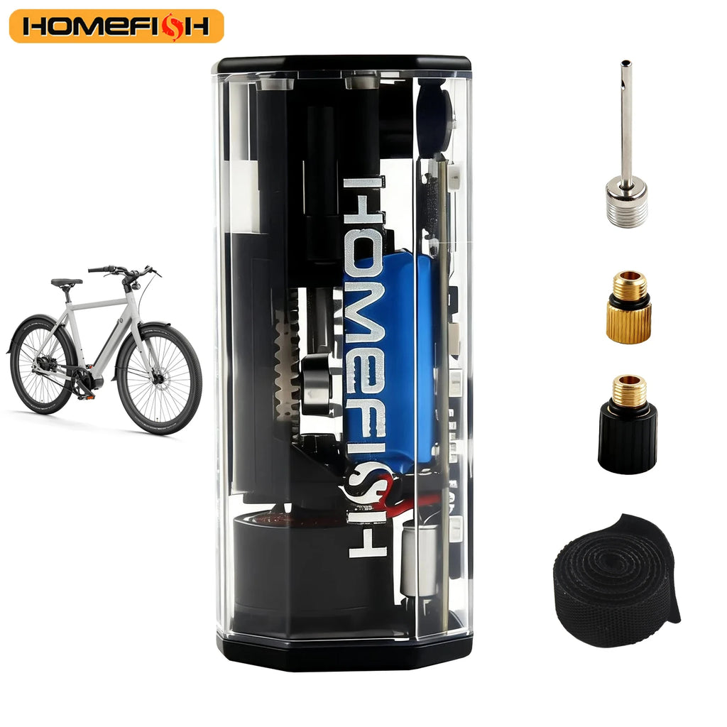 HOMEFISH Mini Air Pump Tire Inflator Car Electric Min Portable