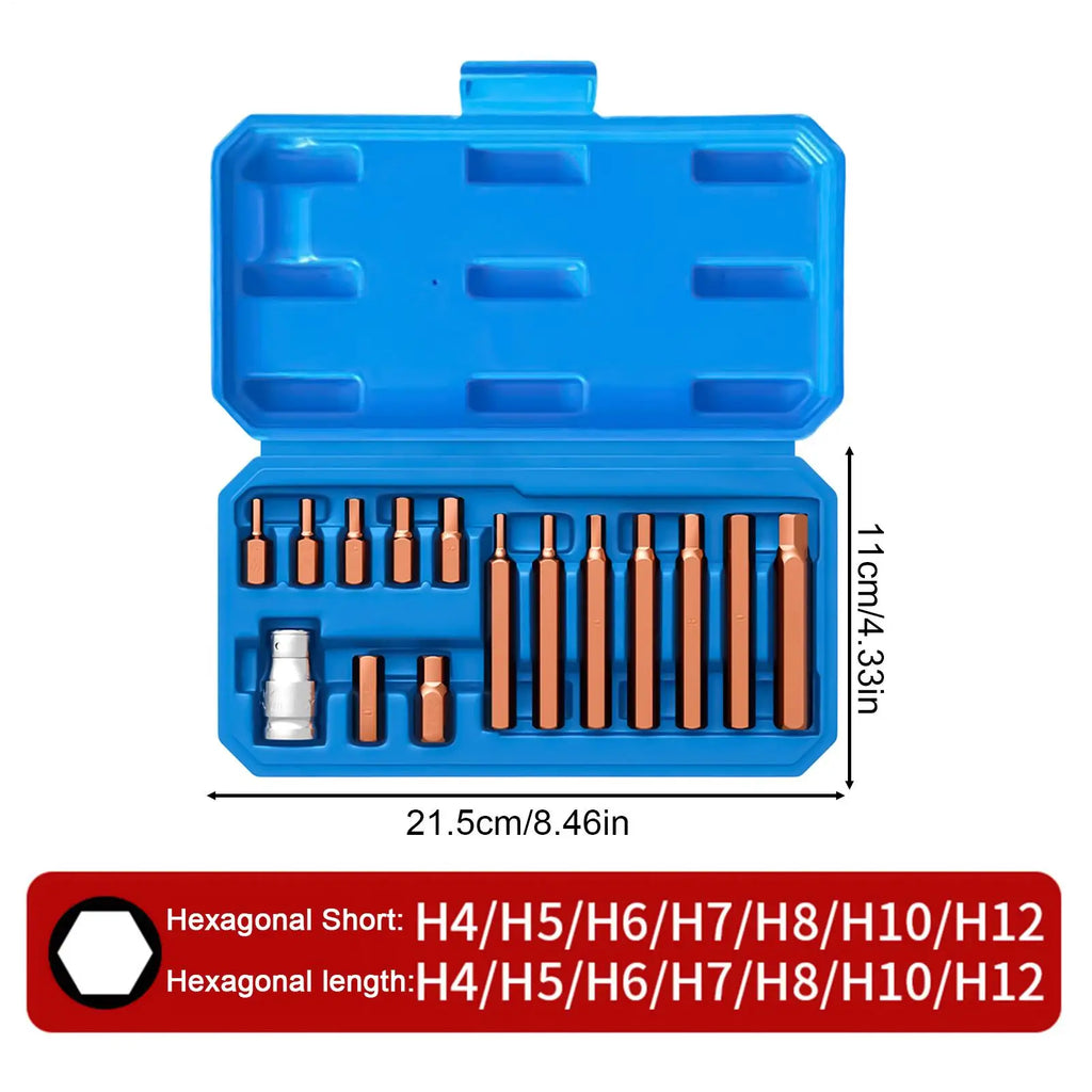 Driver Bit Magnetic Hex Head Heavy Duty Metal Anti-slip Hand Tools