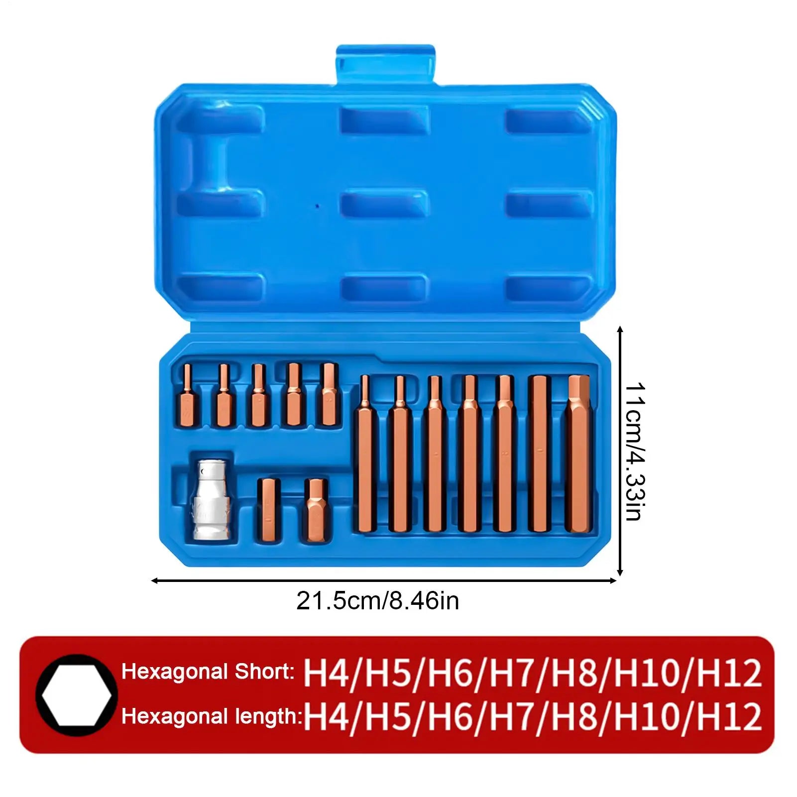 Driver Bit Magnetic Hex Head Heavy Duty Metal Anti-slip Hand Tools