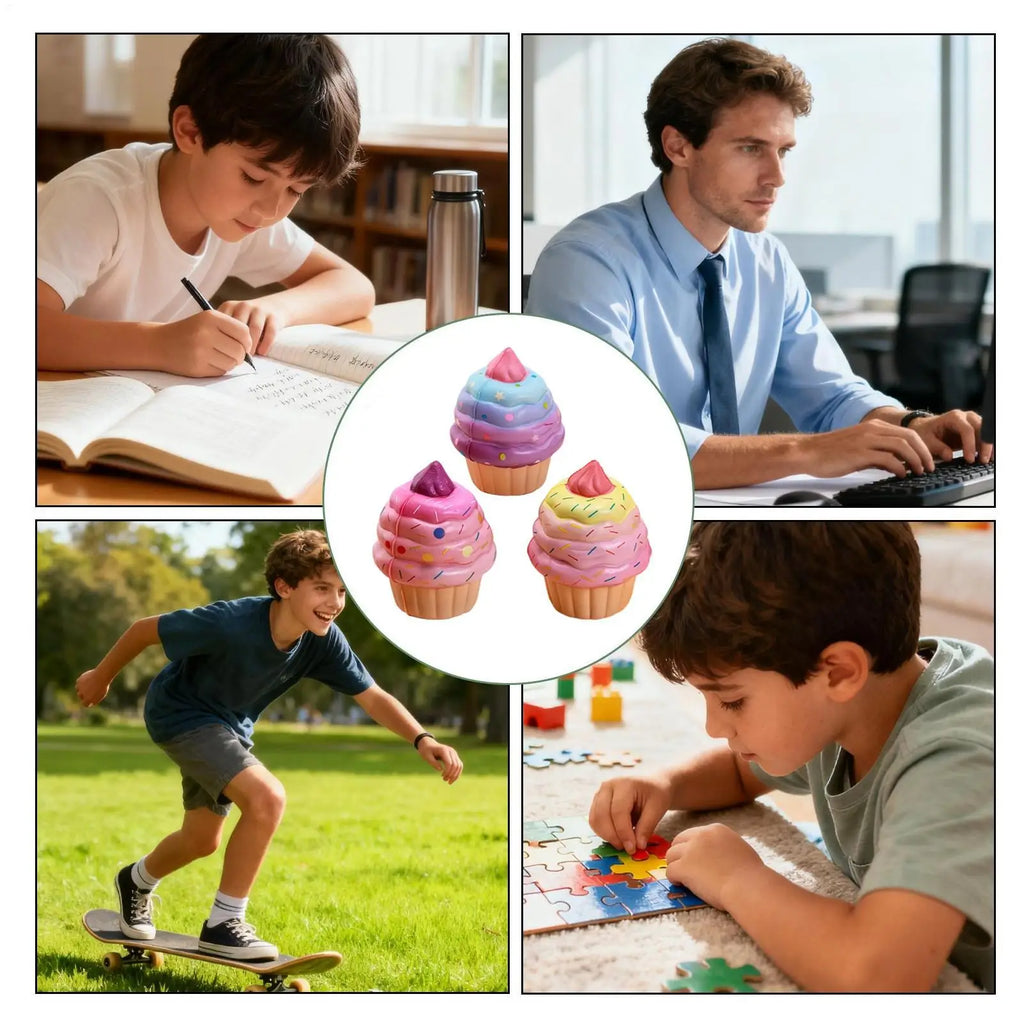 Ice Cream Squeezing Toy Realistic Soft Cute Ice Cream Fun Collectibles Quiet Fidget Toys For Adults Family Friends Youth Teens Zpaxo