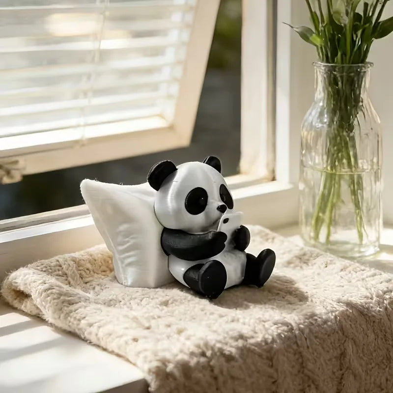 Panda Sculpture Figurine – Desk & Car Dashboard Ornament