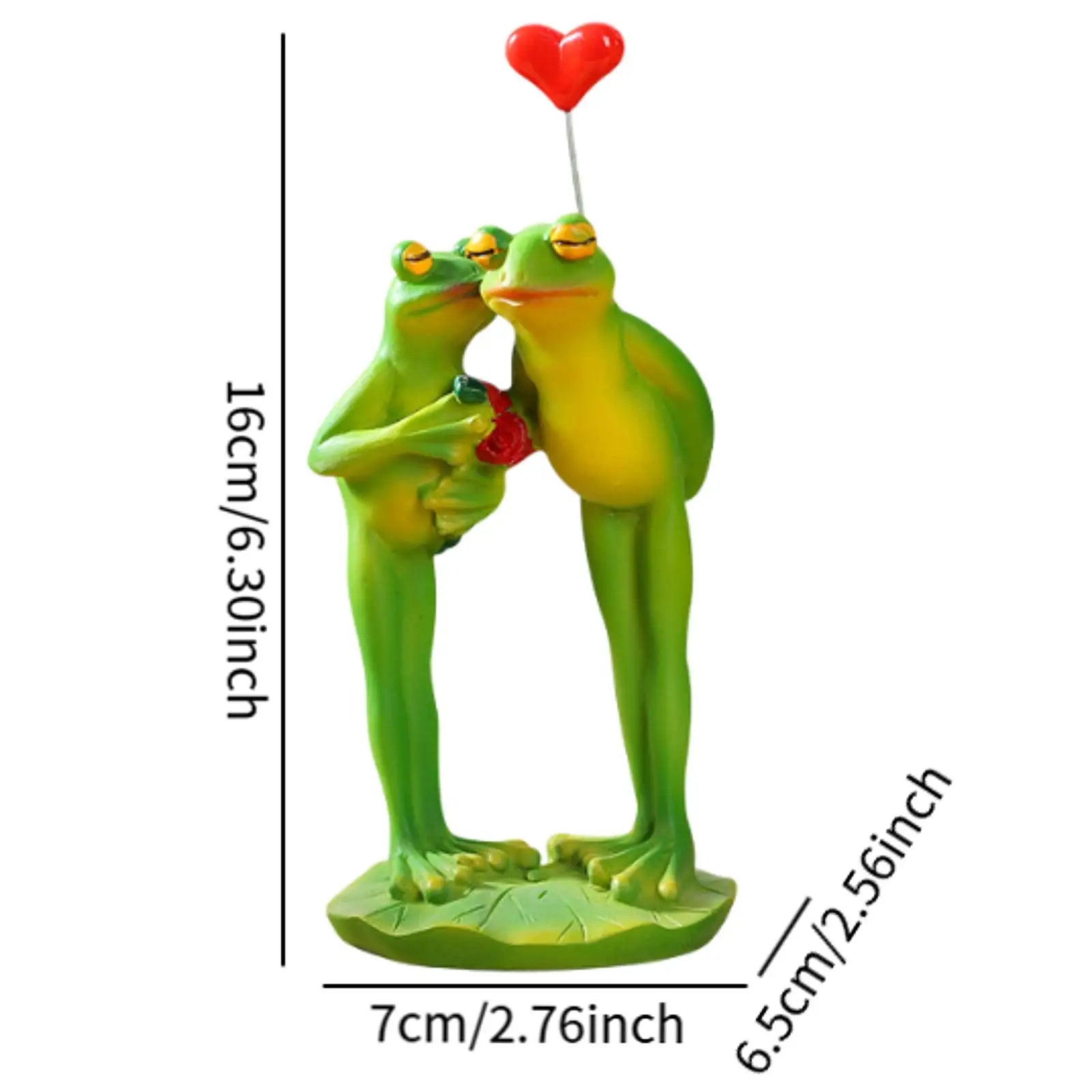 Funny Frog Statue Resin Figurine – Desk & Shelf Decor Resin Figurine Zpaxo Couple