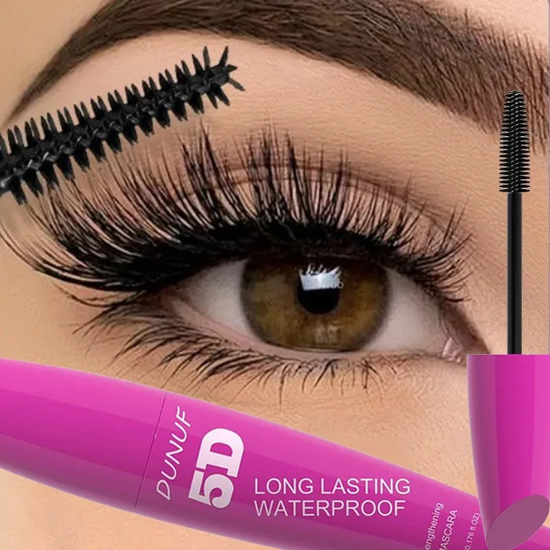 5D Waterproof Curling Mascara Volumizing Lengthening Black Eyelashes