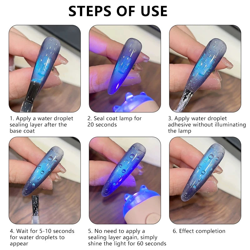 Spring Summer Droplet Seal Gel Nail Polish 3D Clear Versatile Water Zpaxo