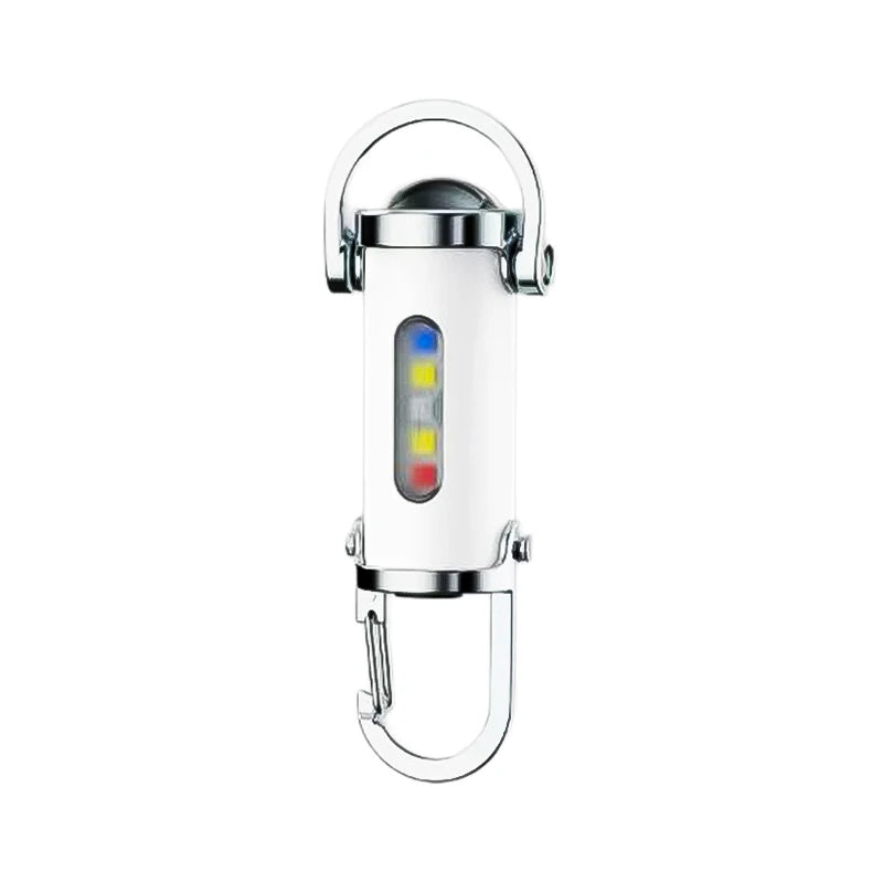 Multi-function Waterproof Mini LED Flashlight USB Rechargeable Zpaxo White