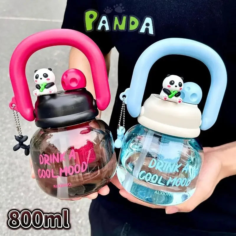1Pcs 800ml Carrying Kettle Large Capacity High Aesthetic Value Straw Water Cup Tea And Water Separation Large Belly Cup Zpaxo