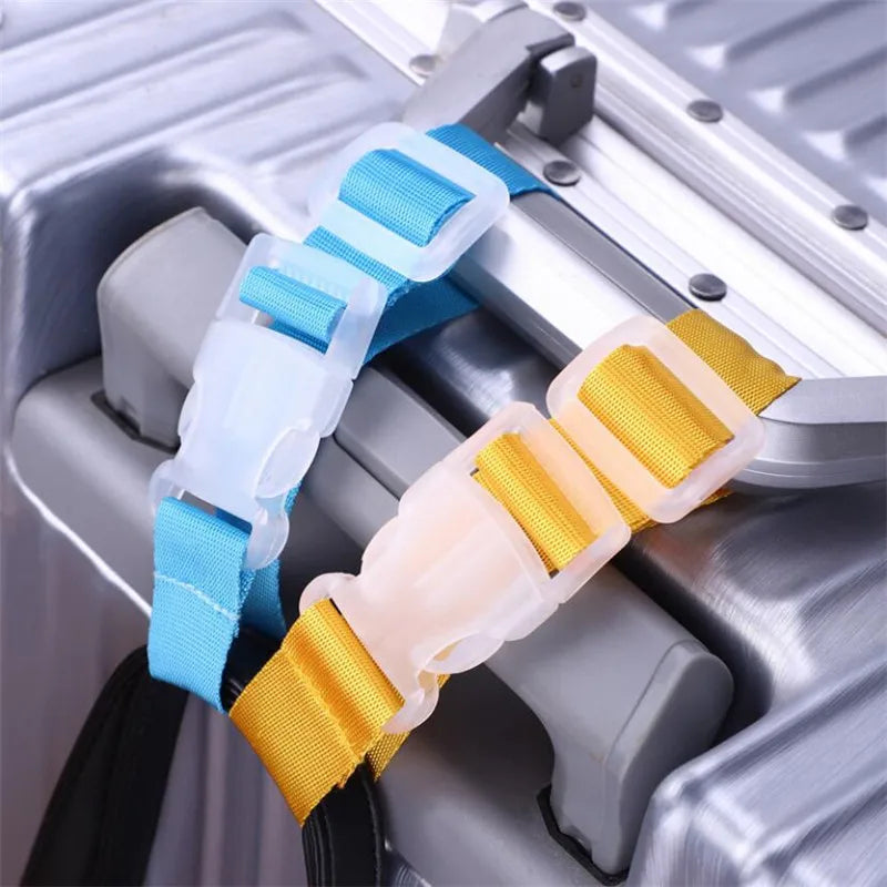 Colorful Adjustable Baggage Nylon Straps Belt Security Bag Buckle