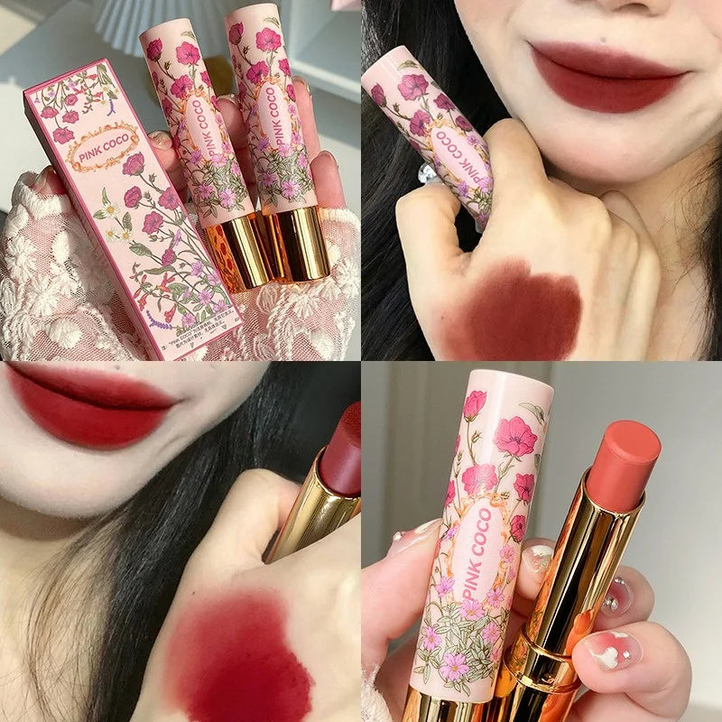 Moisturizing Velvet Matte Lipstick Waterproof Long Lasting Lip Gloss Not Easy Fade Sexy Red Lip Tint Lipstick Makeup Cosmetics Zpaxo