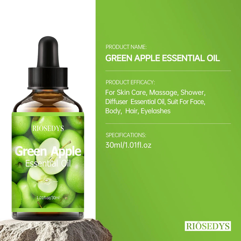 Green apple essential oil natural fragrance, is suitable for body massage treatments ,hair care anddiffuser Zpaxo