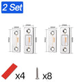 20/1Set Self Adhesive Magnetic Cabinet Catches Invisible Magnets Door Stopper Patch Furniture Drawer Window Door Closer Latch Zpaxo 2 Set-Silver