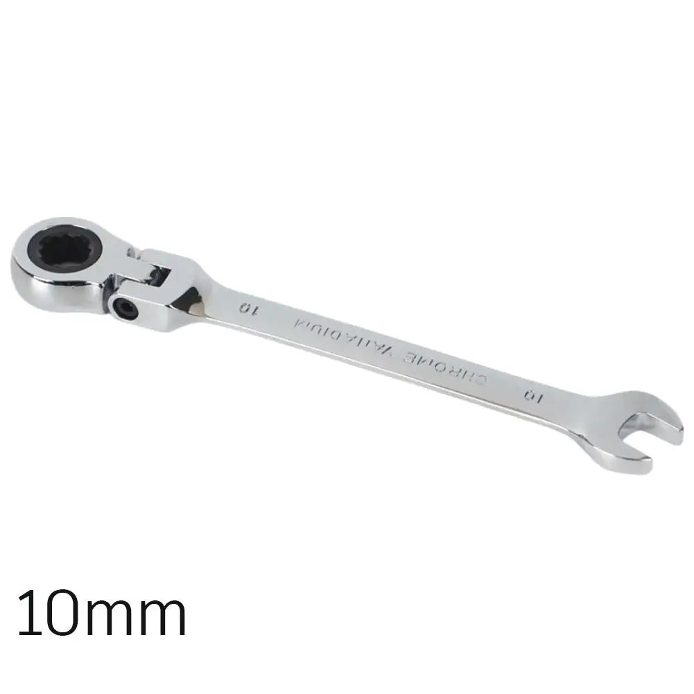 8-18MM Flexible Head Ratchet Wrench | 72-Tooth Vanadium Steel Ratchet Wrench Zpaxo 10MM