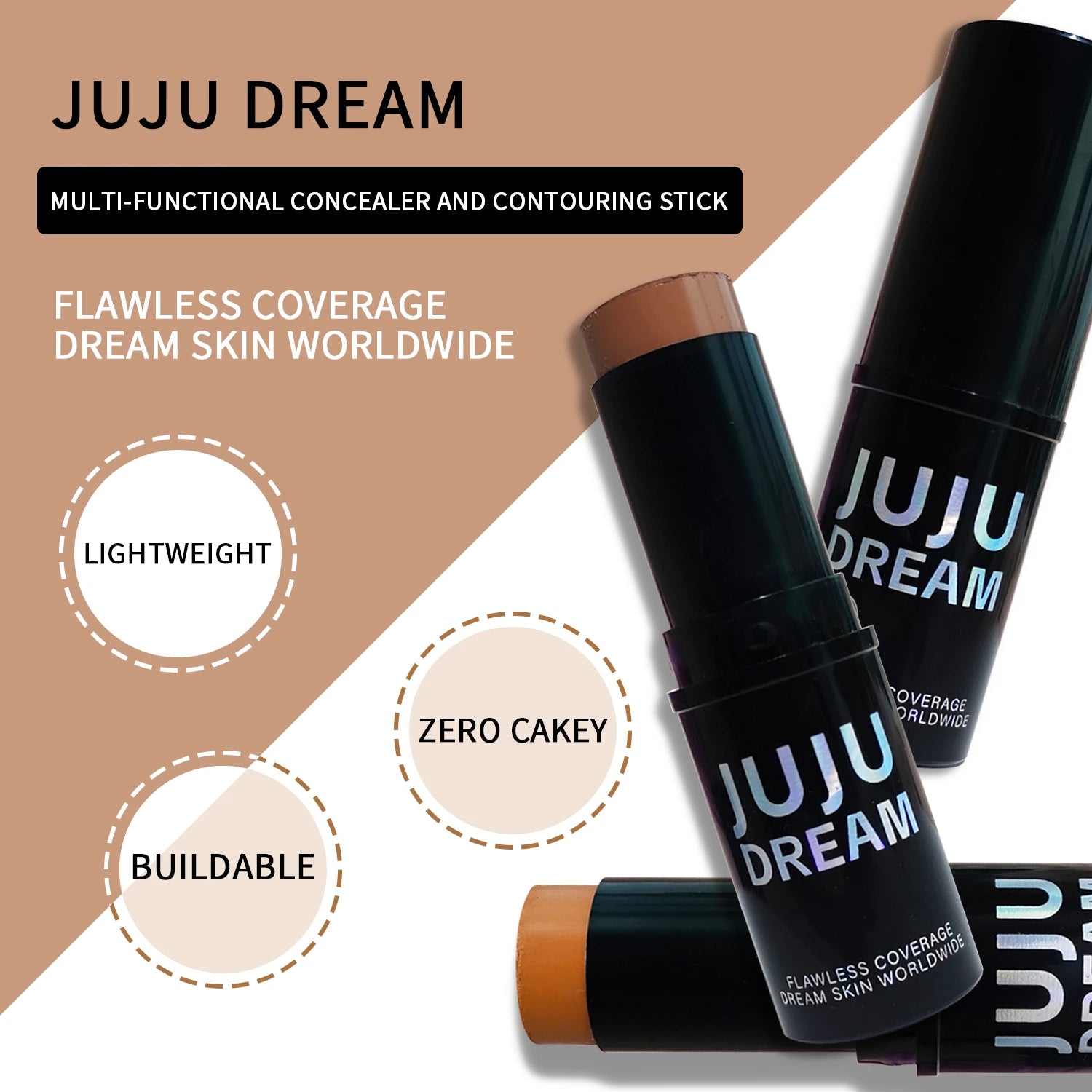 Facial contouring stick - waterproof makeup, contouring makeup, concealer stick, convenient cosmetics Zpaxo