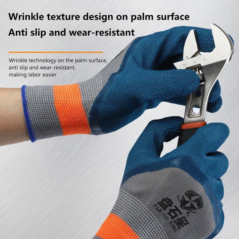 1Pair Tire Rubber Gloves Wear-resistant Non-slip Work Gloves Labor Protection Gloves Home Improvement Garden Construction Zpaxo