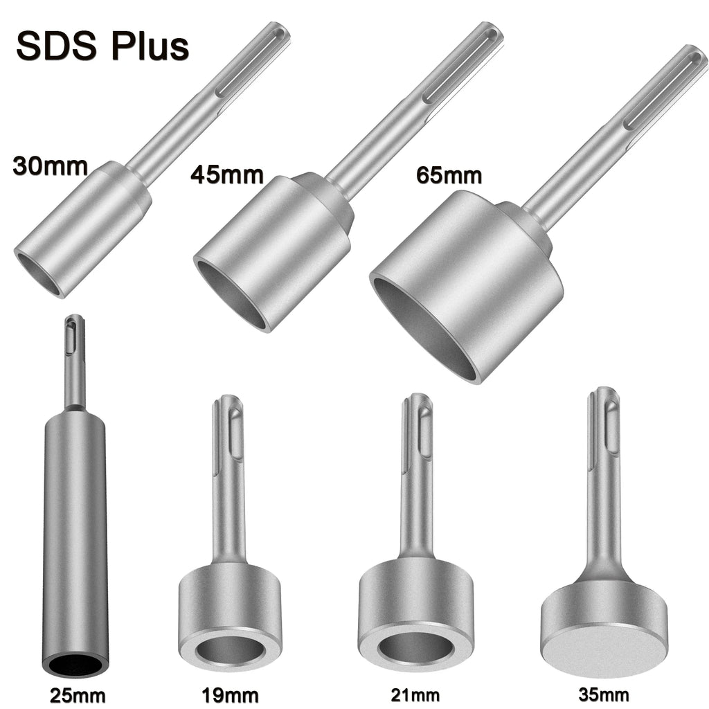 SDS Plus Ground Rod Driver for Rotary Hammer Drill Tools 19/21/25/35mm Hardened Steel Earth Stake Hammer Drill Grounding Rod Zpaxo