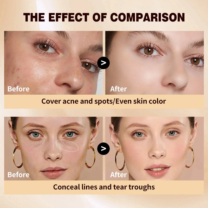 Concealer Durable Waterproof Lightweight Covers Defects Black Eye
