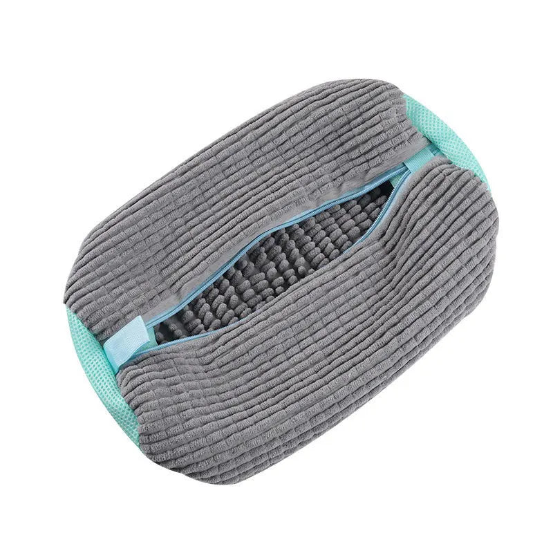 Natural Cotton-Fiber Laundry Bag - Gentle Protection for Footwear & Fabrics, Reusable & Shape-Stable Zpaxo Gray1PC